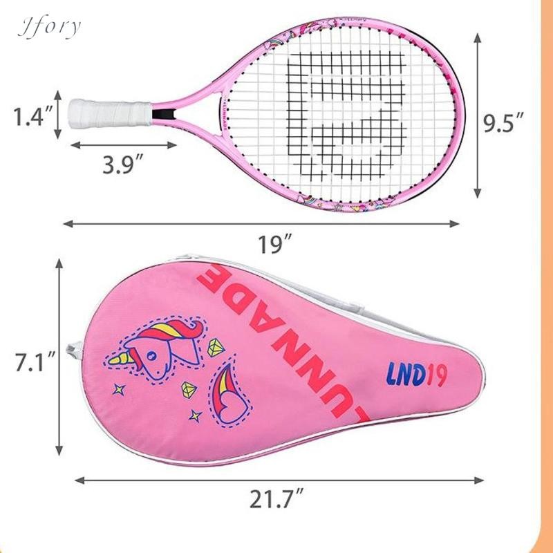 Jfory Trẻ Em Tennis Vợt Tennis Tay Cầm Chống Trơn Trượt Cho Người Mới Bắt Đầu Khung Sợi Carbon Chống Sốc Có Túi Để Thực Hành Sân Vườn