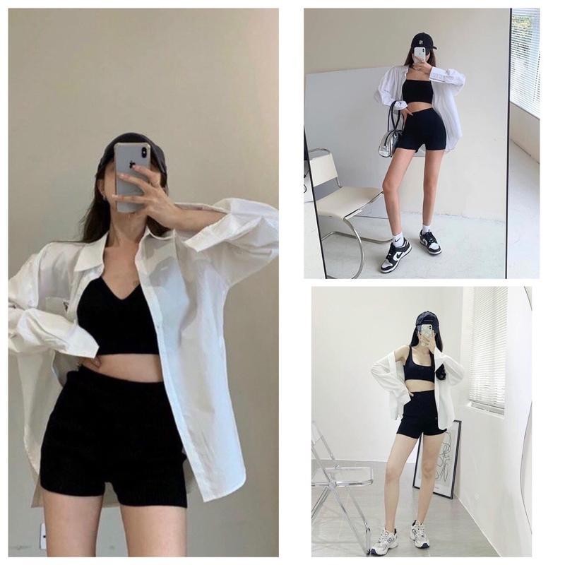 Quần Legging Đùi Dáng Ôm Phong Cách Thể Thao trẻ khoẻ