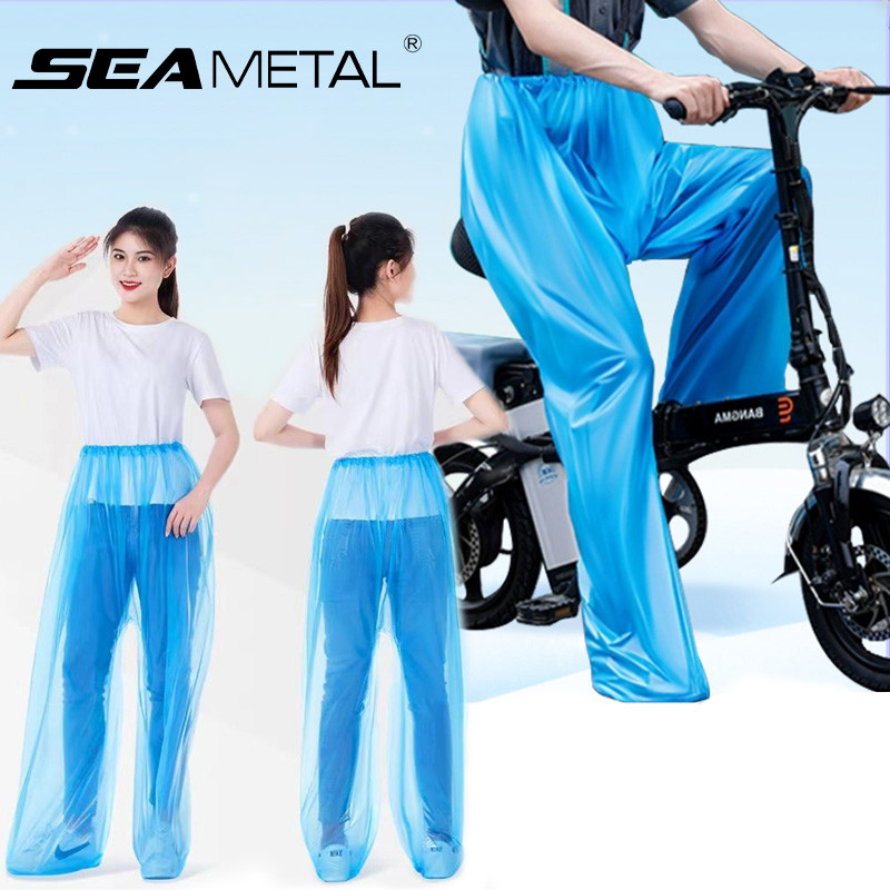 Áo mưa xe máy SEAMETALTALING Đồ đi mưa dùng một lần dành cho người lớn Quần chống thấm nước Vỏ giày dày