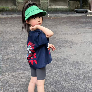 Áo thun ngắn tay cotton mới mùa hè cho bé gái, in hình hoạt hình dễ thương, áo trẻ em thoải mái