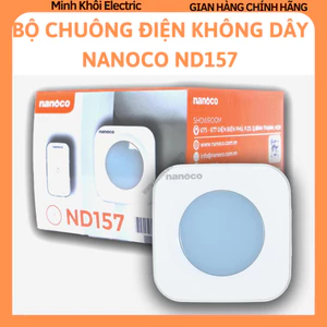 Bộ chuông điện không dây Nanoco ND157,chuông cửa điện không dây,chuông không dây,chuông báo động,chuông cửa không dây