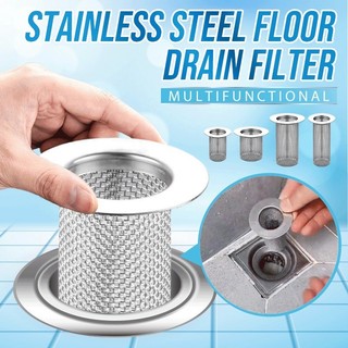 [Đến 3-5 ngày] Vỏ thoát nước bắt tóc bằng thép không gỉ Bộ lọc bồn rửa chống tắc nghẽn, Lưới mịn chống rỉ cho phòng tắm / nhà bếp, 4 tùy chọn kích thước Phù hợp với ống thoát nước sàn 99%