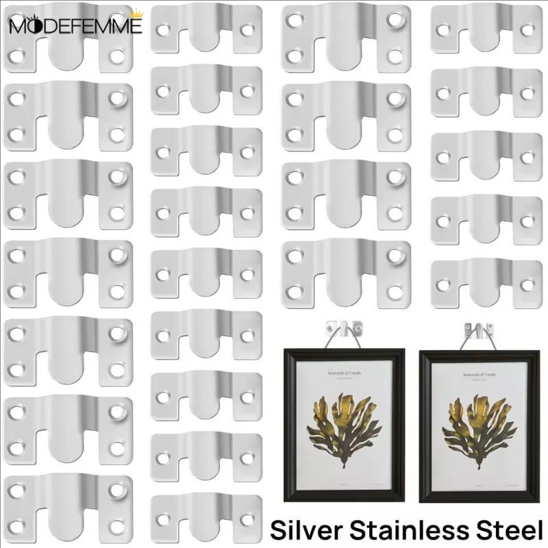 [Trang chủ] Móc treo tường siêu mạnh 53,5mm - Kẹp lồng vào nhau bằng thép không gỉ với vít 44mm, Hệ thống lắp đặt liền mạch cho gương / tủ quần áo hạng nặng