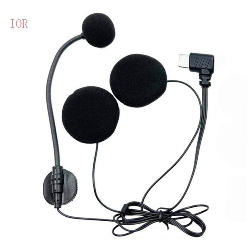 IOR Loại C Mũ Bảo Hiểm Nửa Bao Tai Nghe Micro Đa Hướng Cho Xe Máy Có Loa Đôi Và Mic Đơn