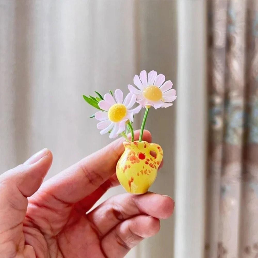 DONOVANQQ 8 Miếng Dán Tủ Lạnh Bình Hoa, Bình Nam Châm Tủ Lạnh Nhựa DIY, Cá Tính Dễ Thương Tinh Tế 3D Sáng Tạo Nam Châm Tủ Lạnh Nhà Bếp