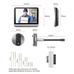 Không dây 4.3 inch Tuya Peephole Chuông cửa Cửa thông minh Camera âm thanh hai chiều Trình xem cửa Video Tầm nhìn ban đêm Phát hiện chuyển động — ảnh 5