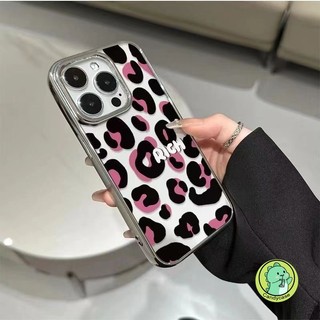Ốp Lưng Nữ Sang Trọng Cho Vivo V40 V30 V29 V27 V23 V20 V15 Pro SE Lite V27E V23E V17 Neo V11i V9 V5 V5s Plus Mạ Ốp lưng Chống Sốc Mềm Da Báo Dễ Thương