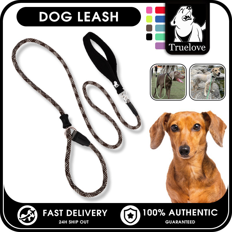 TRUELOVE Dây trượt cho chó có thể điều chỉnh Dây xích Nylon mạnh mẽ Huấn luyện thú cưng Dây leo núi có đệm mềm Tay cầm cho chó nhỏ vừa lớn