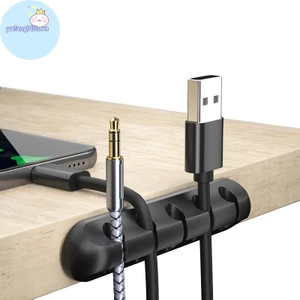 Pufangbliss Cáp Tổ Chức Quản Lý Dây Giá Đỡ Cáp USB Linh Hoạt Cuộn Dây Kẹp Silicon Nhỏ Cho Bàn Phím Chuột Bảo Vệ Tai Nghe VN