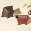 Chậu hoa bốn mặt PWSEND, Chậu hoa dày đầy màu sắc bền bỉ, Sáng tạo DIY giả đất sét tím Cây cảnh khay Chậu gia đình