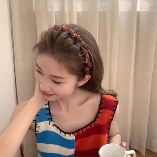 Mùa thu và mùa đông, tóc gãy, băng đô len màu đỉnh cao, băng đô sóng ~ Kẹp tóc cô gái ngọt ngào dễ phối khí chất