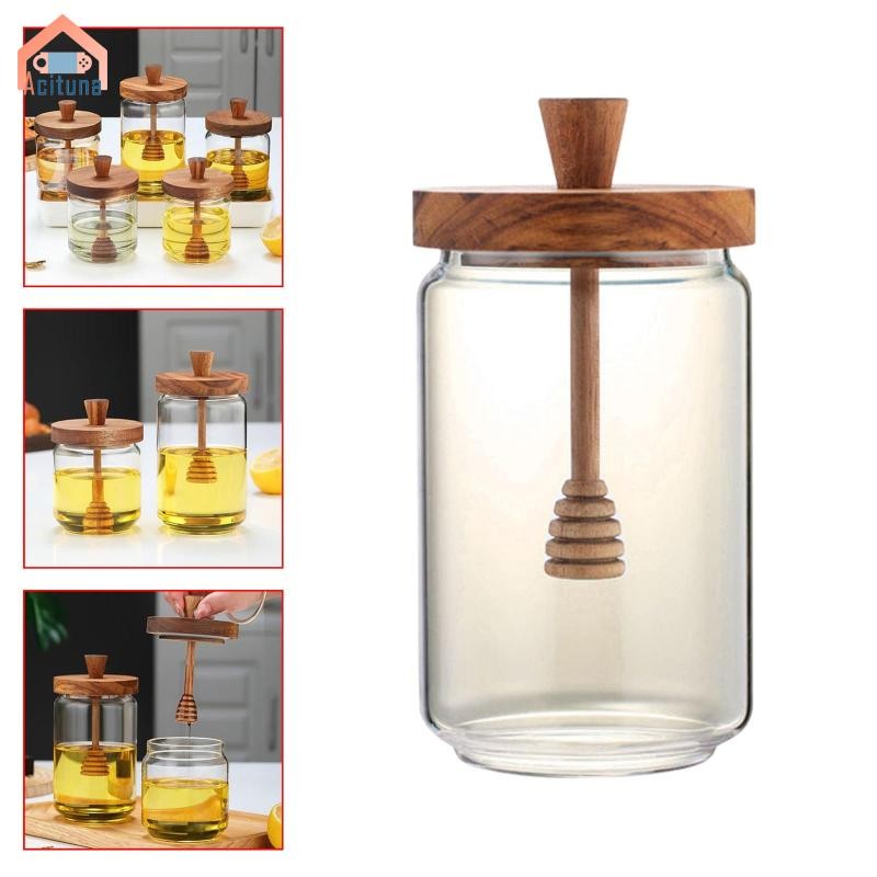 Mật Ong Thủy Tinh Lọ Mật Ong Trong Suốt Bảo Quản Mật Ong Hộp Đựng Nước Ngọt Văn Phòng Xi-rô Bàn Ăn