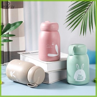 PTFU Hoạt Hình Dễ Thương Uống Thủy Tinh Ấm Siêu Tốc Di Động Trường Học Cốc Nước Tại Nhà Văn Phòng Nữ Cà Phê Chai Cho Bé Gái Trẻ Em Quà Tặng Mới