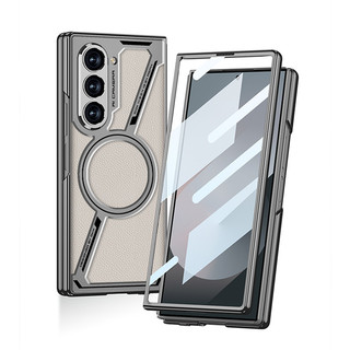 Bao da từ tính họa tiết hình chữ Z Samsuang Galaxy Z Fold 6 Z Fod 5 Mạ không dây viền kính cường lực Phim Casig