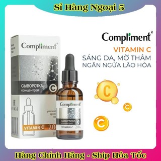 Serum Compliment 20% Vitamin C dưỡng trắng, mờ thâm, căng bóng da 27ml của Nga
