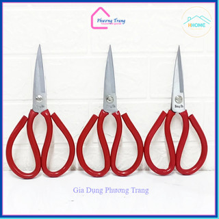 Kéo lưỡi thép cán bọc nhựa- kéo Hồng Hà Đỏ siêu sắc bén- kéo cắt gà - Phương Trang