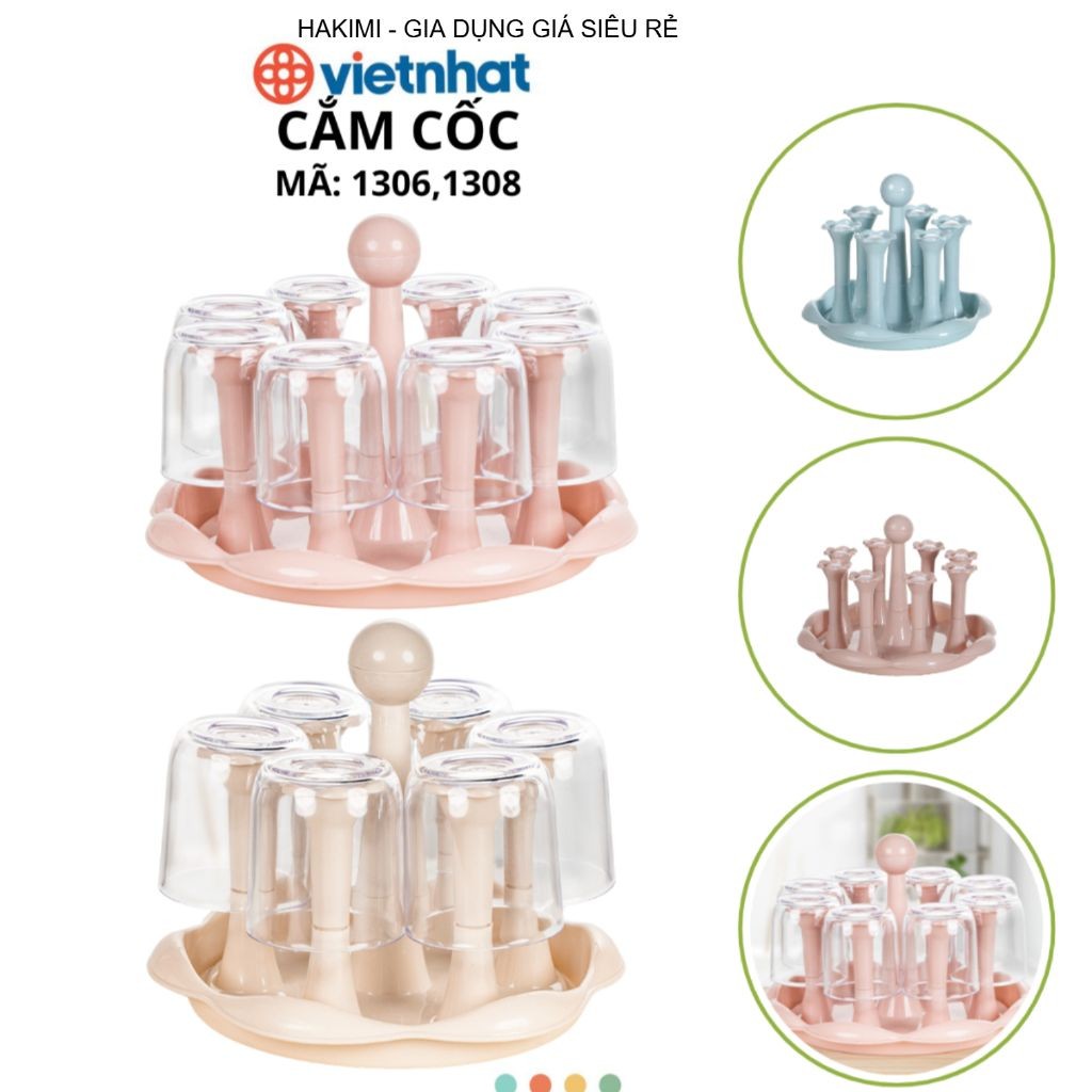 (Xả Lỗ) Cắm Cốc Hoa 6 cánh 8 cánh Chính Hãng VIỆT NHẬT (Mã 1306,1308) AMIZIN
