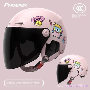 QMP giao hàng miễn phí TK02R Phoenix trẻ em Mũ Bảo Hiểm Chống nắng mùa hè cho bé trai Mũ bảo hiểm trẻ em Mũ bảo hiểm Xe điện trẻ em nửa Mũ bảo hiểm cho bé gái Mũ bảo hiểm mùa đông QMP