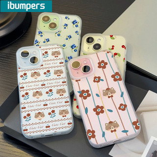 ibumpers Ốp Lưng iPhone hàn quốc đơn giản hoa in hình Ốp Điện Thoại TPU Trong Suốt Mềm nhám mờ Chống Sốc Chống Bẩn Cho Iphone 16 15 14 12 13 11 Pro Max IP 7 8 Plus X XS XR