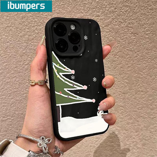 ibumpers Ốp Lưng IPhone Hàn Quốc Lãng Mạn Họa Tiết Cây Thông Noel Cặp Đôi Cho IPhone 16 15 14 12 13 11 Pro Max IP 7 8 Plus X XS XR Ốp Điện Thoại Silicon Mềm Chống Sốc