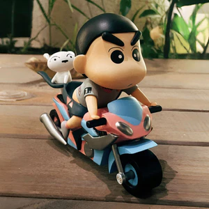 Crayon Shin-Chan Gk Đầu Máy10Cm Mẫu Nohara Shinnosuke Đua Xe Máy Đồ Trang Trí Búp Bê Phòng Trang Trí Bàn Làm Việc Đồ Chơi Người Lớn