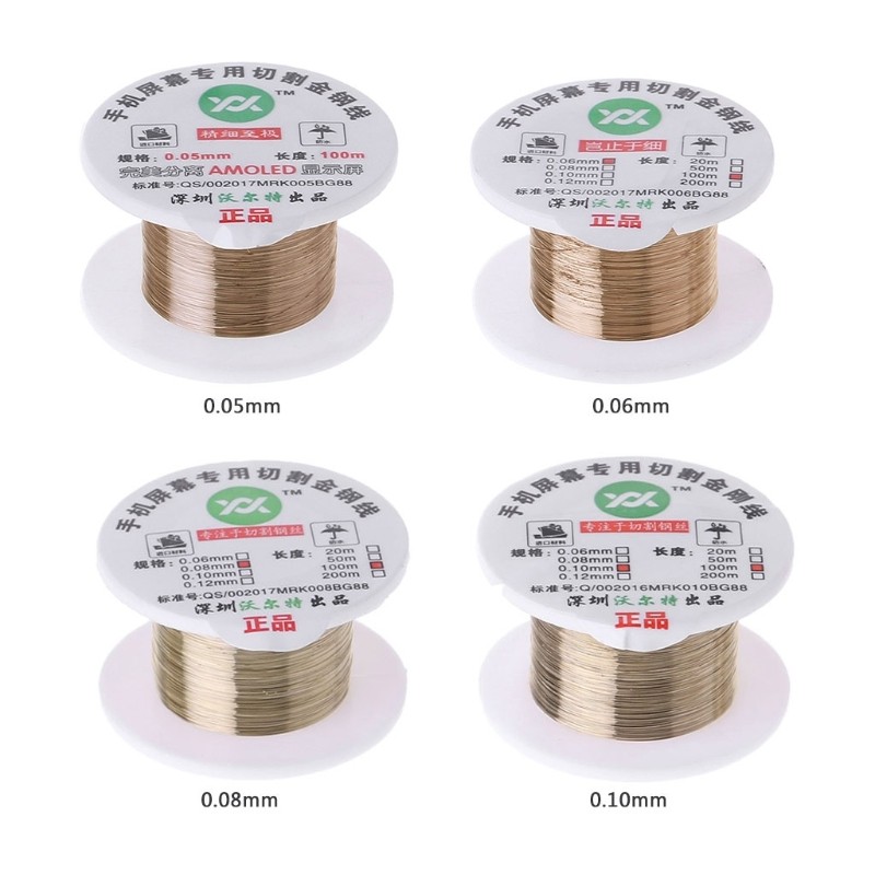 Dây cắt molypden PPY 100m 329ft để tách kính phía trước LCD 4 kích cỡ