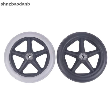 [Shnzff] Bánh xe 6 Inch Mịn linh hoạt Xe lăn hạng nặng Bánh trước Bánh xe chắc chắn Bánh xe lăn Phụ tùng thay thế YBUI