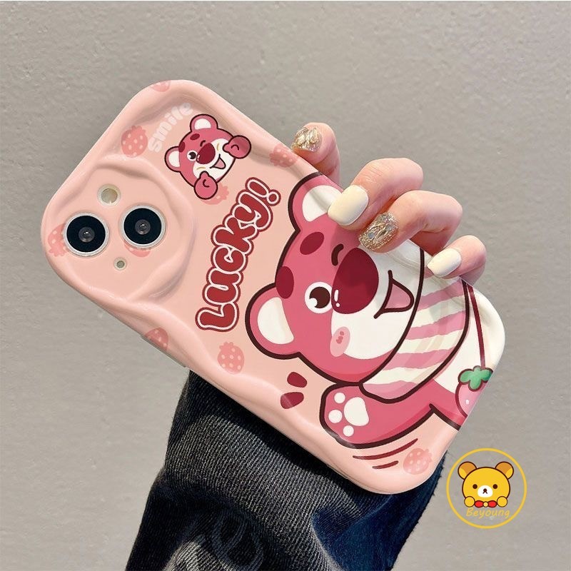 Ốp Điện Thoại Happy Winnie the Pooh Cho Vivo V40 Pro Y300 Pro Y19S 4G X200 Pro Ultra iQOO Z9 Turbo Z9X Neo 9 Pro Y28 4G Vỏ Gấu Dâu May Mắn Lotso Vỏ Hoạt Hình Dễ Thương Vỏ TPU Mềm
