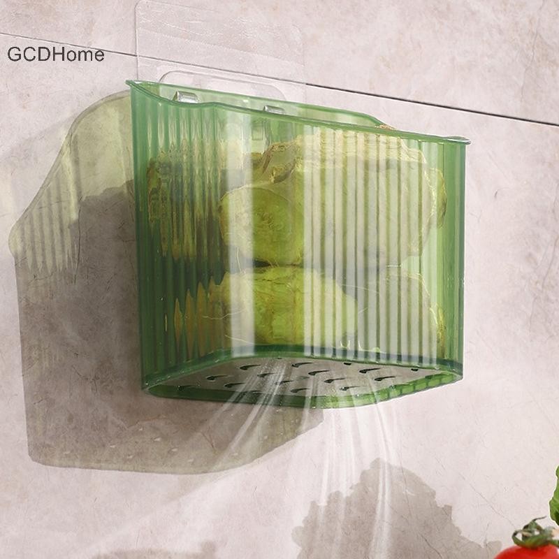 Gcdhome 1 Cái Nhà Bếp Tỏi Gừng Và Hành Trong Suốt Giỏ Bảo Quản Treo Tường Nhỏ Treo Tường Hộp Bảo Quản Treo Tường Giá Để Đồ HOT