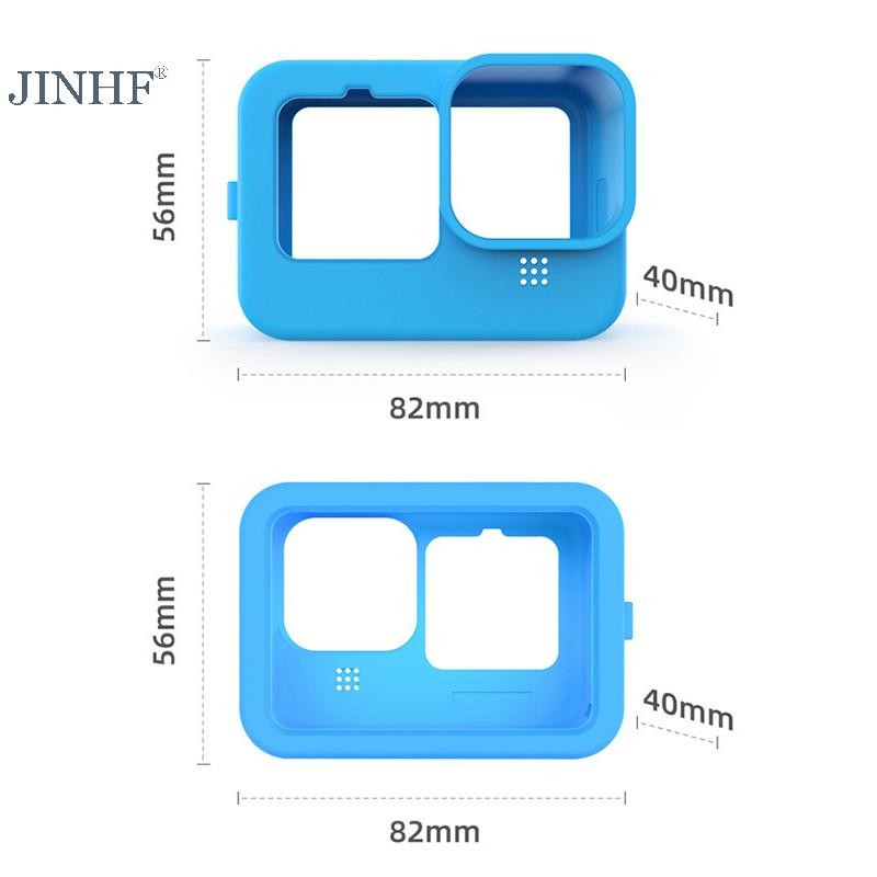 Jinhf Cho Gopro Hero 9 10 11 12 Đen Phụ Kiện Vỏ Bảo Vệ Mềm Tiêu Chuẩn Nhà Ở Cao Su Vỏ Silicon Bảo Vệ Cho Gopro Hero HOT