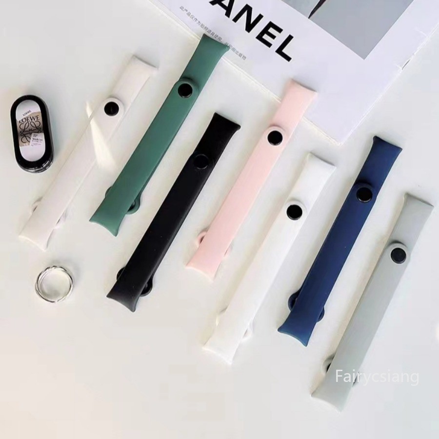 Không có đồng hồ Dây đeo thể thao cho Xiaomi Mi Band 10 9 8 NFC Thay thế Miband 7 6 5 4 3 Vòng đeo tay silicon Dây đeo đồng hồ Phụ kiện