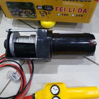 Máy Tời Điện 12V 4500lbs, Tời Điện 12V Lực Kéo 1590kg - Dụng Cụ Cứu Hộ Ô Tô