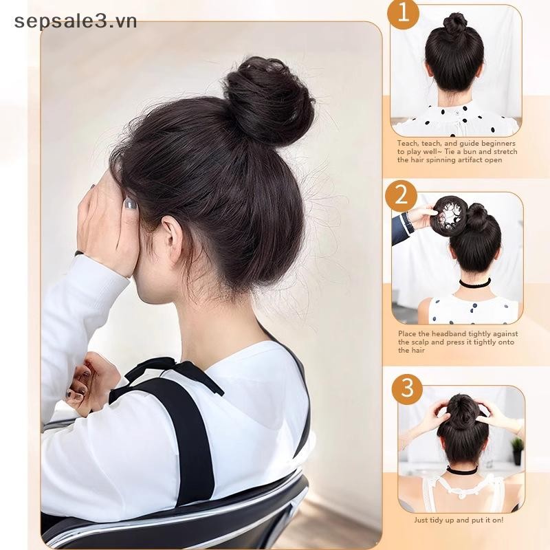 Kẹp Tóc Giả Bun Chignon Thẳng, Đuôi Tóc Nối Dài Updo, Mảnh Tóc Giả Cho Nữ