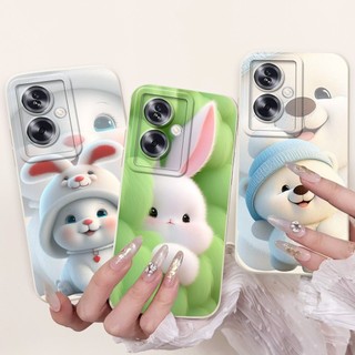 Dành Cho Oppo A79 5G Ốp Lưng CPH2553 CPH2557 Vỏ Chống Sốc Thỏ Đáng Yêu Gấu Trúc Silicon Mềm Mờ Ốp Lưng Điện Thoại OPPOA79 5G Capa