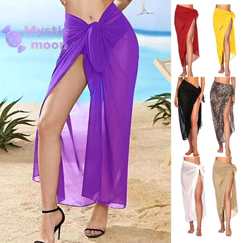[Huyền bí] Váy đi biển gợi cảm mùa hè dành cho nữ Mặc đi biển voan Váy quấn khăn Sarong dài che đậy Khăn choàng Bikini gợi cảm [Mới]