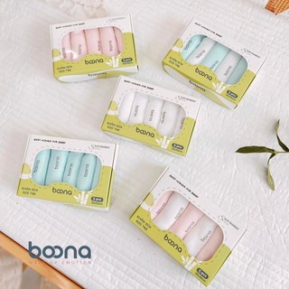 Hộp 5 Khăn Sữa Sợi Tre Hai Lớp Hàng Chính Hãng Boona Cao Cấp Chất Vải Mềm Mịn Thấm Hút Tốt Size 30x30cm