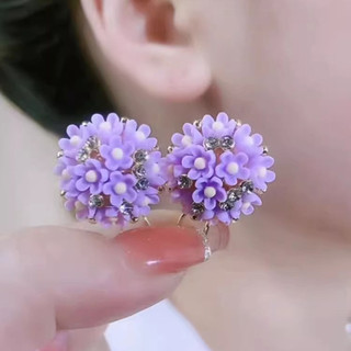 Bông Tai Hoa Tím Nhỏ Tươi Mùa Hè Ngọt Ngào Bông Tai Thời Trang Đơn Giản Cao Cấp Bông Tai Nữ
