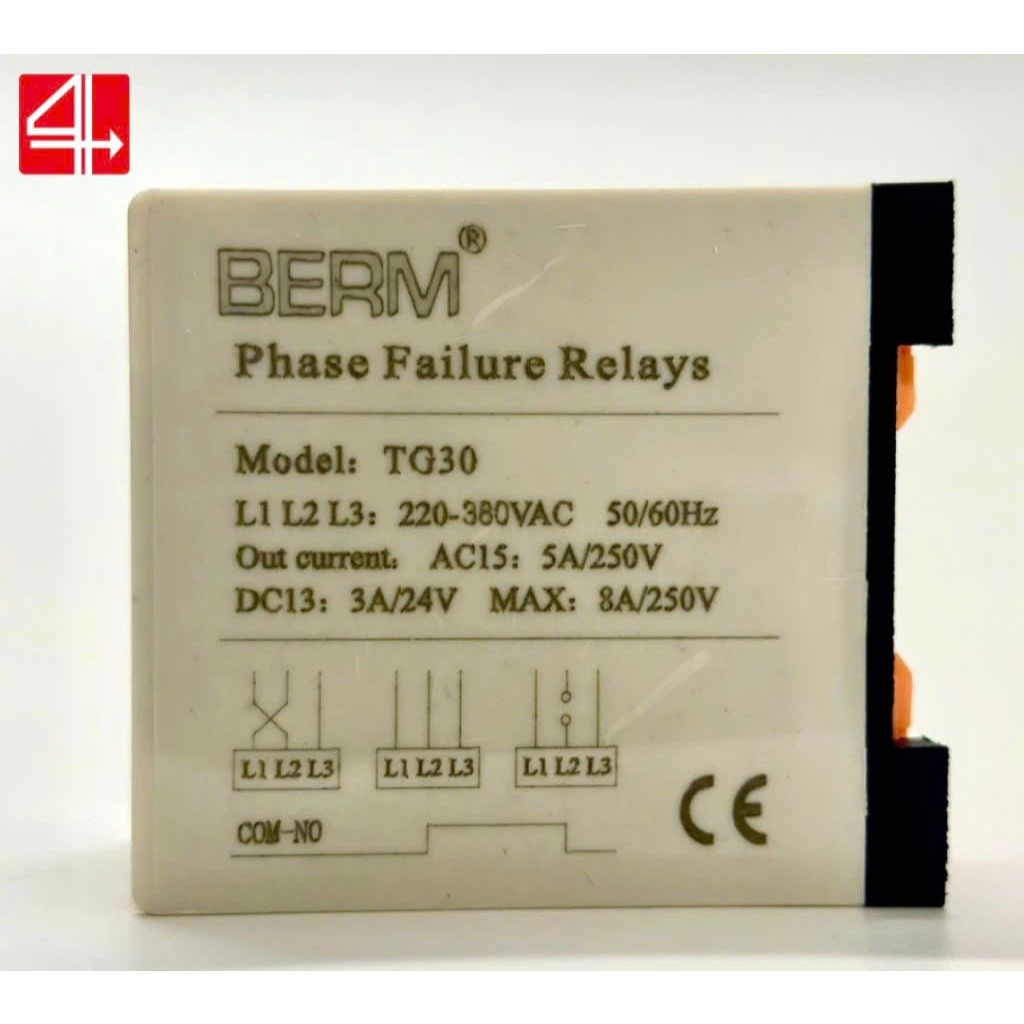 Rơ le bảo vệ điện áp TG30,rơ le bảo vệ mất pha TG-30,rơ le tuần tự 3 pha,relay bảo vệ đảo pha,role bảo vệ pha,relay