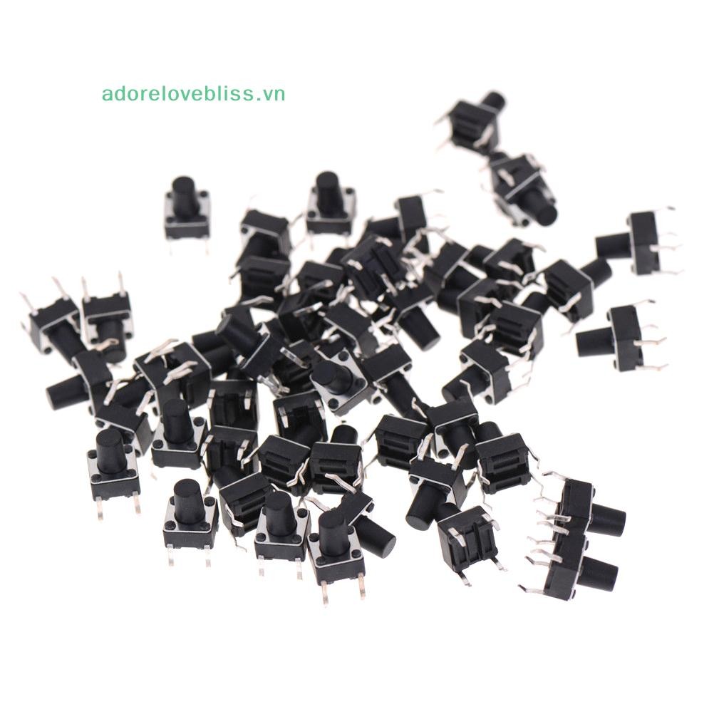 THÊM 50 chiếc Nút ấn xúc giác 6 * 6 * 8mm Tact Micro 4-Pin BSS