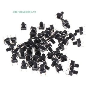 THÊM 50 chiếc Nút ấn xúc giác 6 * 6 * 8mm Tact Micro 4-Pin BSS
