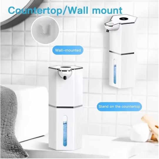 Không Khoan Xà Phòng Tự Động 360Ml 4 Cấp Chất Lỏng Tạo Bọt Xà Phòng Hộp Đựng Pin Dài Sạc Tự Động Xà Phòng