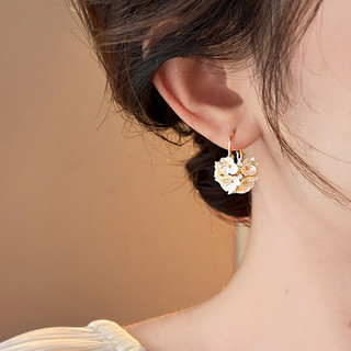 Nhẹ Sang Trọng Thiết Kế Bông Tai Nữ Phong Cách Pháp Hoa Giỏ