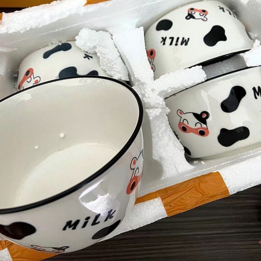 Set 2 Bát Ăn Cơm Bằng Sứ Hình GẤU TRÚC CuTe