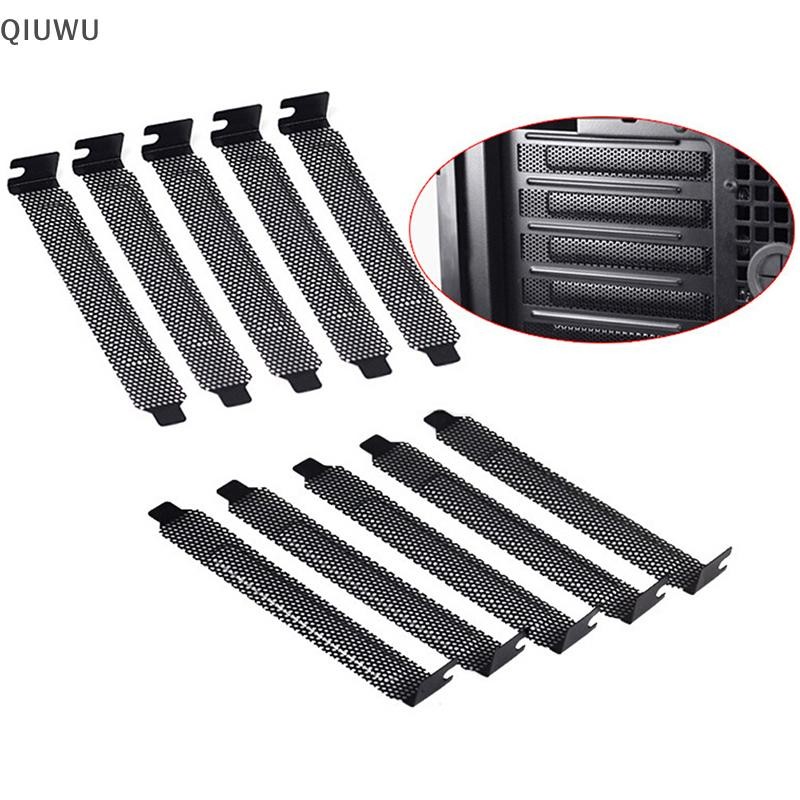 QIUWU 10 Cái Mới Màu Đen Khe Cắm PCI Che Bụi Lọc Tấm Trống Thép Cứng.