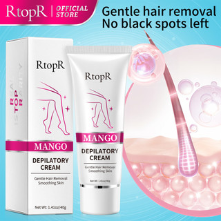 Kem Tẩy Lông RtopR Chiết Xuất Từ Xoài Dành Cho Nam Và Nữ Dạng Mịn Hương Liệu Không Gây Kích Ứng Và Đau Với Triệt Lông Nách Chân Tay Bikini Vùng Kín An Toàn Không Kích Ứng Da 40g