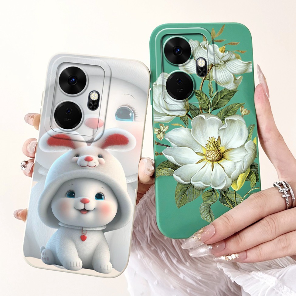 Ốp điện thoại ITEL P55 Plus PL63LN P663L ITEL P55 + Ốp lưng chống sốc hình mèo gấu trúc thỏ hoa thời trang tình yêu