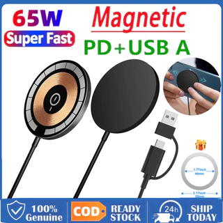 [Giao hàng VN] Bộ Sạc Không Dây Từ Tính 65W Sạc Không Dây SẠC NHANH Cho Android Cho IPhone 16 15 14 13 12 Pro MAX