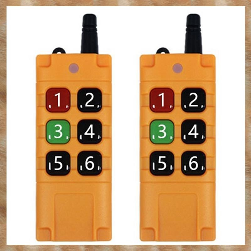[S Z] 2X Điều khiển từ xa không dây công nghiệp chống nước công suất cao EV1527 Chip AST 2000M Tầm xa 433Mhz 6 nút