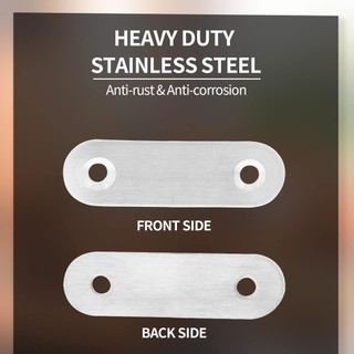10 Chiếc Nẹp Thẳng Thép Không Gỉ Chân Đế Thẳng Sửa Chữa Gia Cố Đĩa Gỗ Bảng Khung Giường Đồ Nội Thất và Kệ Đen Mờ chắc chắn phù hợp dùng cho gia đình căn hộ văn phòng và không gian nhỏ