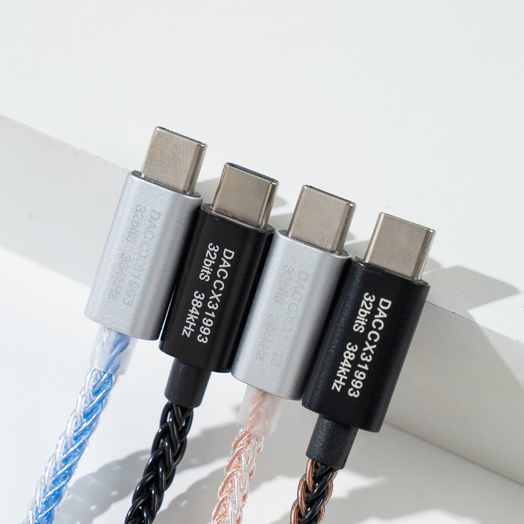 CX31993 USB DAC Bộ khuếch đại âm thanh Loại C sang 3,5mm Bộ khuếch đại tai nghe Bộ giải mã kỹ thuật số Bộ chuyển đổi HiFi Hi-Res